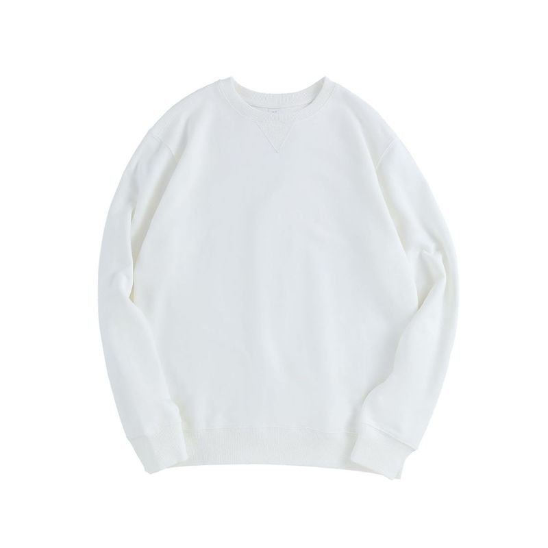 380g Heavy Combed Cotton Crew Neck Pullover Long Sleeve Sweatshirt Custom