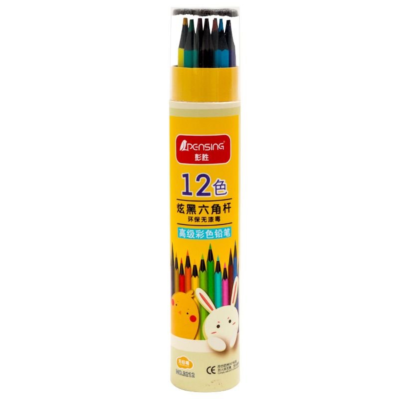 Multi Color Cartoon Animal Color Refill Student Painting Stationery Colored Pencil