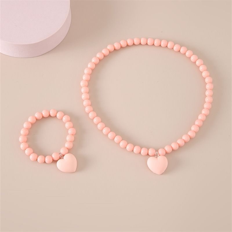 Kids Girls Cute Sweet Heart Jewelry Set